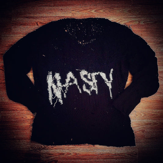 NASTY DISTRESSED EXTREMELY OVERSIZED CROCHET SWEATER